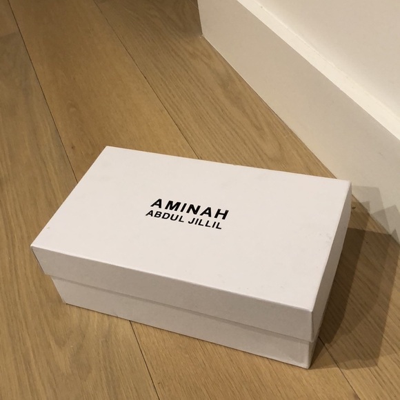 Amina Abdul Jillil | NWB Satin and Crystal Bow Tuxedo Flat in Red - Size IT 41 - Picture 6 of 7